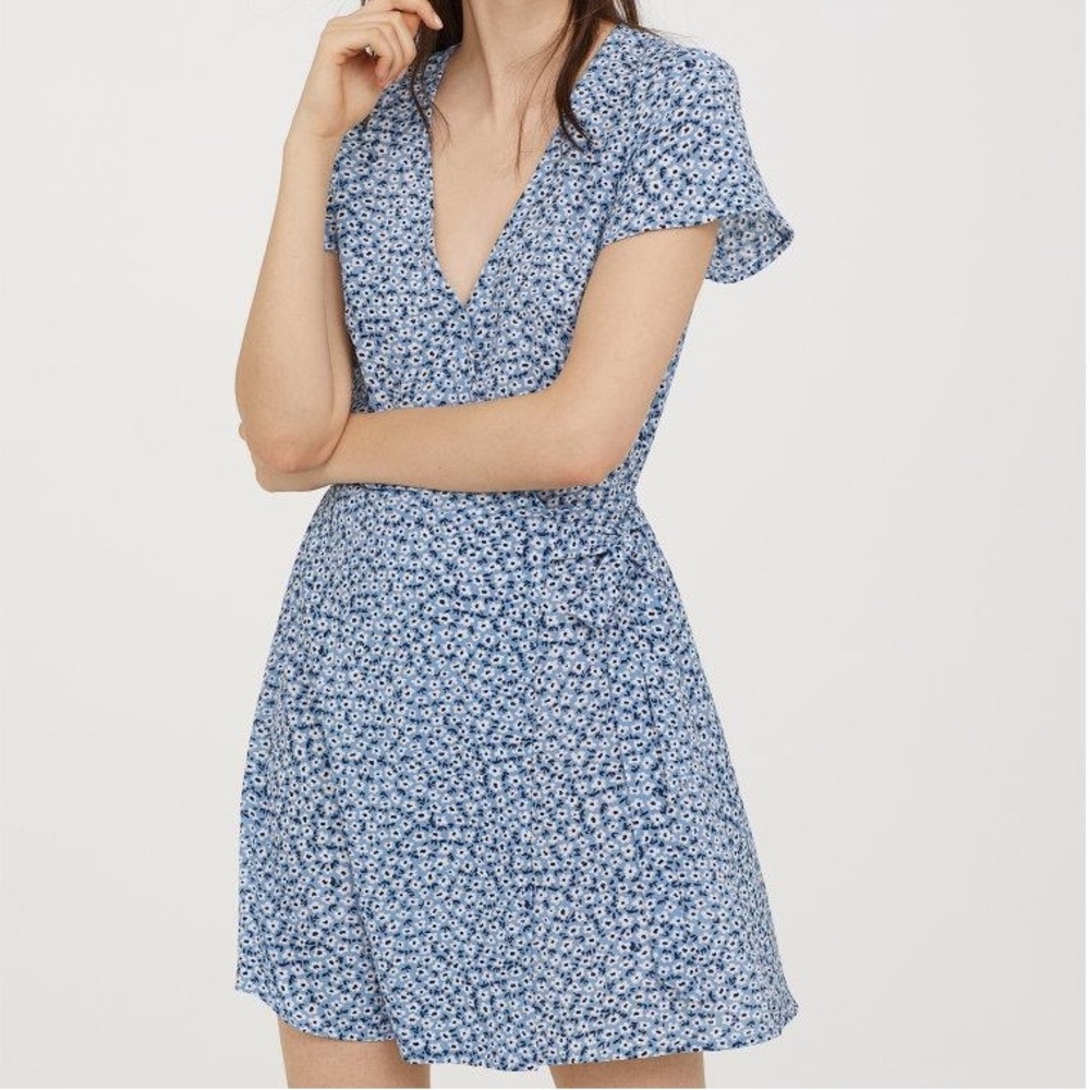 H&M Patterned Wrap Dress